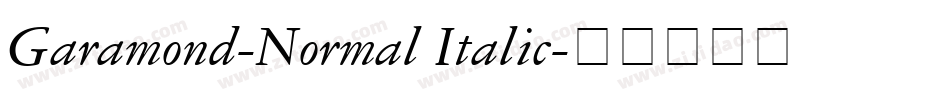 Garamond-Normal Italic字体转换